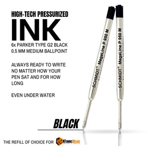 Schmidt P950 Megaline Pressurized Black Medium - 2 Pack